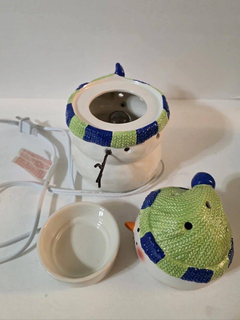 Scentsy Snowman Premium Warmer Holiday Collection In Box